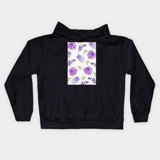 Beautiful Purple Foliage Design Print Kids Hoodie